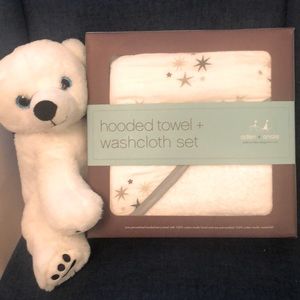 aden + anais hooded towel + washcloth set